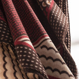 Women Retro Warm Printed Scarf