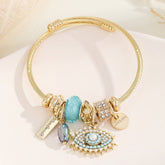 DIY GOLD STAINLESS STEEL ADJUSTABLE COUPLE BRACELET_CWMM8592