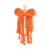 BOW TASSEL KEYCHAIN HANDCRAFTED WRIST STRAP_CWAB5073