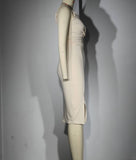 V-Neck Sexy Wrap Hip Split Halter Dress