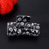 Halloween Pumpkin Ghost Bat Rectangular Hairpin