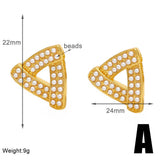 HEART SHAPED PEARL GOLD PLATED EARRINGS_CWAJE1035