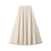 REVERSIBLE RHINESTONE HIGH END MESH PLEATED SKIRT_CWBMS0312