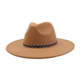 HEART TOP WIDE BRIM WOOL BLEND FEDORA HAT FOR ALL_CWAH04378