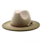 FASHION GRADIENT TWO COLOR THICK FELT HAT JAZZ HAT_CWAH0817