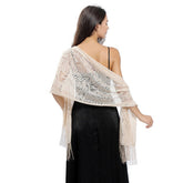 NEW FLOWER LACE EVENING SHAWL_CWASC1089