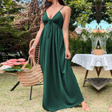 Vacation Chic Beach Backless A Line Halter Dress_Cwdmd1418