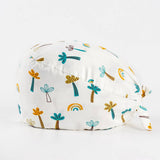 CHERRY BEAR PRINTED NURSE CAP PURE COTTON HAT_CWAH3324