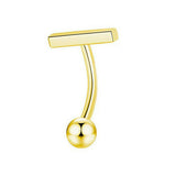 GOLD STAINLESS STEEL BELLY RING NAVEL PIERCING_CWMM9329