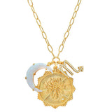 MICRO PAVED ZIRCONIA ZODIAC PENDANT NECKLACE_CWMM5295