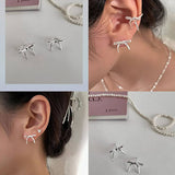 Versatile High-End Line Bow Earrings For Women