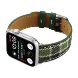 IWATCH8 1 PLUSH CHECKERED LEATHER STRAP_CWWW0049