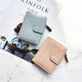 Minimalist Croc Pu Mini Zipper Wallet_Cwab06266