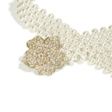 CASUAL WOMENS STRETCH COTTON PEARL WAIST CHAIN_CWABE0512