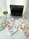 Thick Fruit Fleece Cozy Crew Socks_Cwms03225