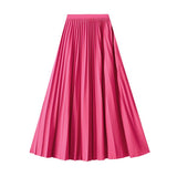 ACCORDION SKIRT LONG HIGH WAISTA LINE PLEATEDSKIRT_CWBMS0293