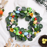 EUCALYPTUS EASTER EGG FAUX FLORAL WREATH_CWAJE05412