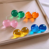 SWEET DOPAMINE COLORFUL JELLY ROUND EARRINGS_CWAJE2320