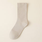 SOLID COLOR BONELESS SOCKS STACKED MID TUBE SOCKS_CWMS1116
