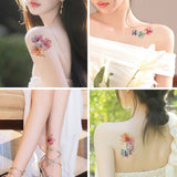 Watercolor Flower Tattoos For Hand Collarbone_Cwmm8270