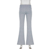 Sporty And Fashionable Flared Trousers