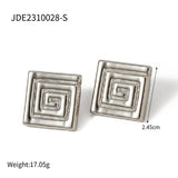 SIMPLE AND STYLISH 18K GOLD SPIRAL EARRINGS_CWASC1661