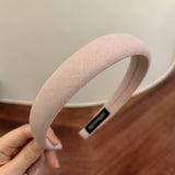 SMALL FRESH PLAID SOLID COLOR VERSATILE HEADBAND_CWAHA2857