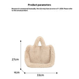 PLUSH TOTE BAG WOMEN LARGE SHOULDER CROSSBODY_CUAB00561