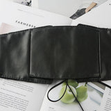 Women Lace And Leather Elastic Waist Belt_Cwabe0317