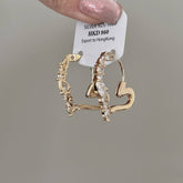 PERSONALIZED ZIRCON HEART EAR BUCKLE EARRINGS_CWAJE1348