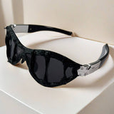 FUTURISTIC SHAPED RIMLESS SUNGLASSES_CWASG0818