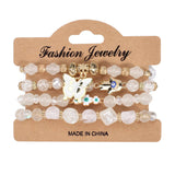 MULTI LAYER BUTTERFLY AND FLOWER BRACELET_CWAJE2230