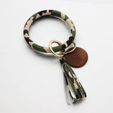 PERSONALIZED LEATHER WRISTLET KEYCHAIN WITH TASSEL_CWMM7024