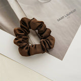 3 15DIAMETER COFFEE COLOR SILK SCRUNCHIES_CWAHA0342