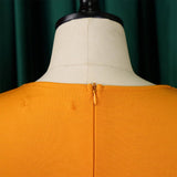 LONG SLEEVED TIE STRAP COLOR BLOCKED DRESS_CWDSD6163