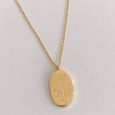 NEW STAINLESS STEEL DECEMBER FLOWER NECKLACE_CWMM3770