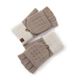 Winter Women'S Half Finger Flap Knit Gloves_Cwag0384