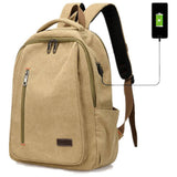 SIMPLE VERSATILE CANVAS BACKPACK LAPTOP BAG_CWAB2201