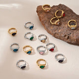 Unique Stainless Steel Heart Earrings With Cz_Cwmm8924