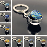 STARRY SKY TIME GEM METAL KEYCHAIN PENDANT JEWELRY_CWMM0494