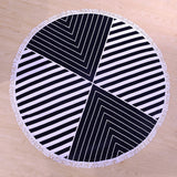 ROUND MICROFIBER TASSEL BEACH TOWEL BLANKET_CWMM7602