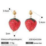 PERSONALIZED TRENDY STRAWBERRY EARRINGS_CWAJE1892