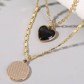 HEART CHARM LAYERED NECKLACE_CWAJE0437