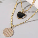 HEART CHARM LAYERED NECKLACE_CWAJE0437