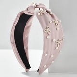 SOLID COLOR PEARL BOW KNOTTED WIDE BRIM HEADBAND_CWAHA2606