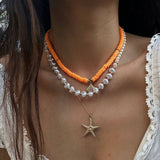 NEW BEACH STYLE OCEAN SHELL BEADED NECKLACE_CWMM3145