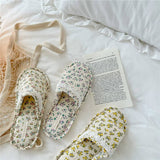 Womens Small Floral Lace Thick-Soled Slippers_Cwmm2969