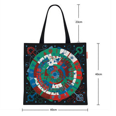 TASSEL KEY CANVAS TOTE BAG FOR WOMEN_CWAB5136