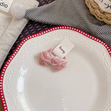 Velvet Bow Heart Clips Kids Sweet Style_Cwaha08369