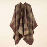 NEW FASHION SPLIT PLAID TRAVEL SHAWL FOR WOMEN_CWMM2097